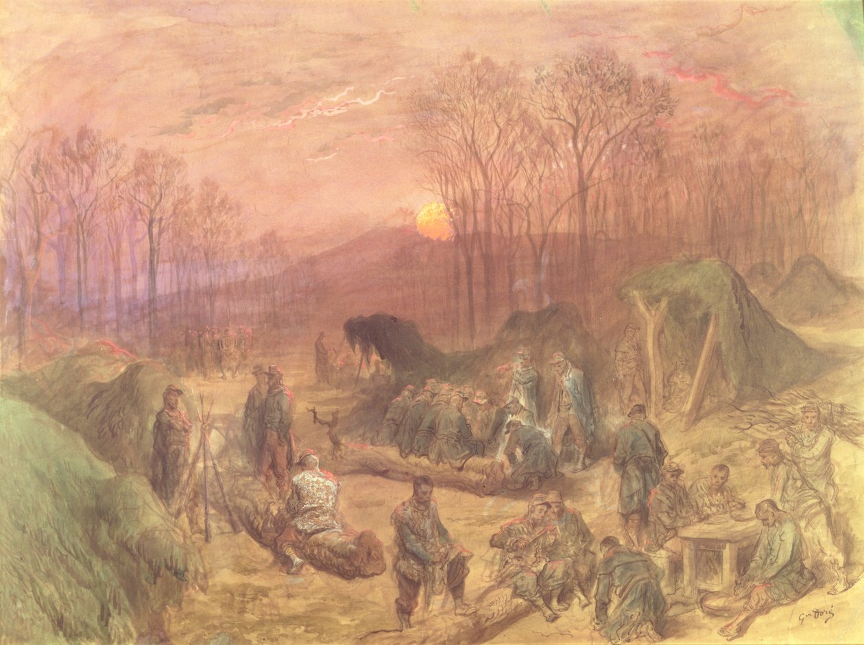 Et militært leirsted av Gustave Dore
