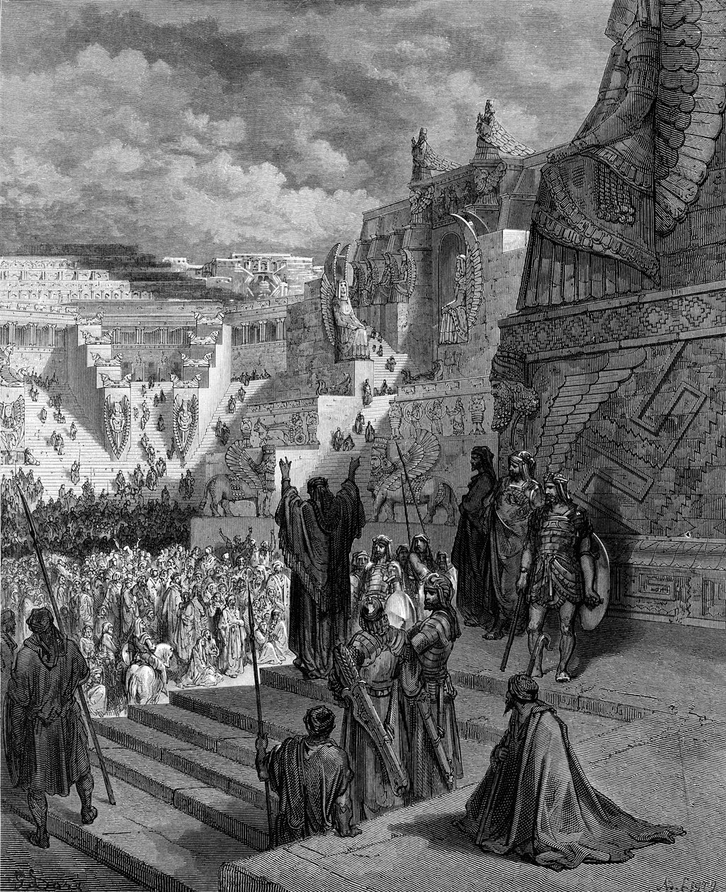 Artaxerxes gir jødene frihet. - Bibelen av Gustave Dore