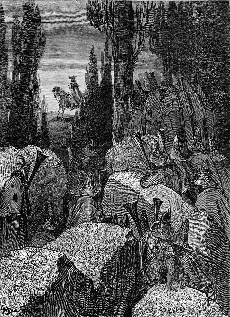 Baron Münchausen: Highwaymen / brigands, av Doré. av Gustave Dore