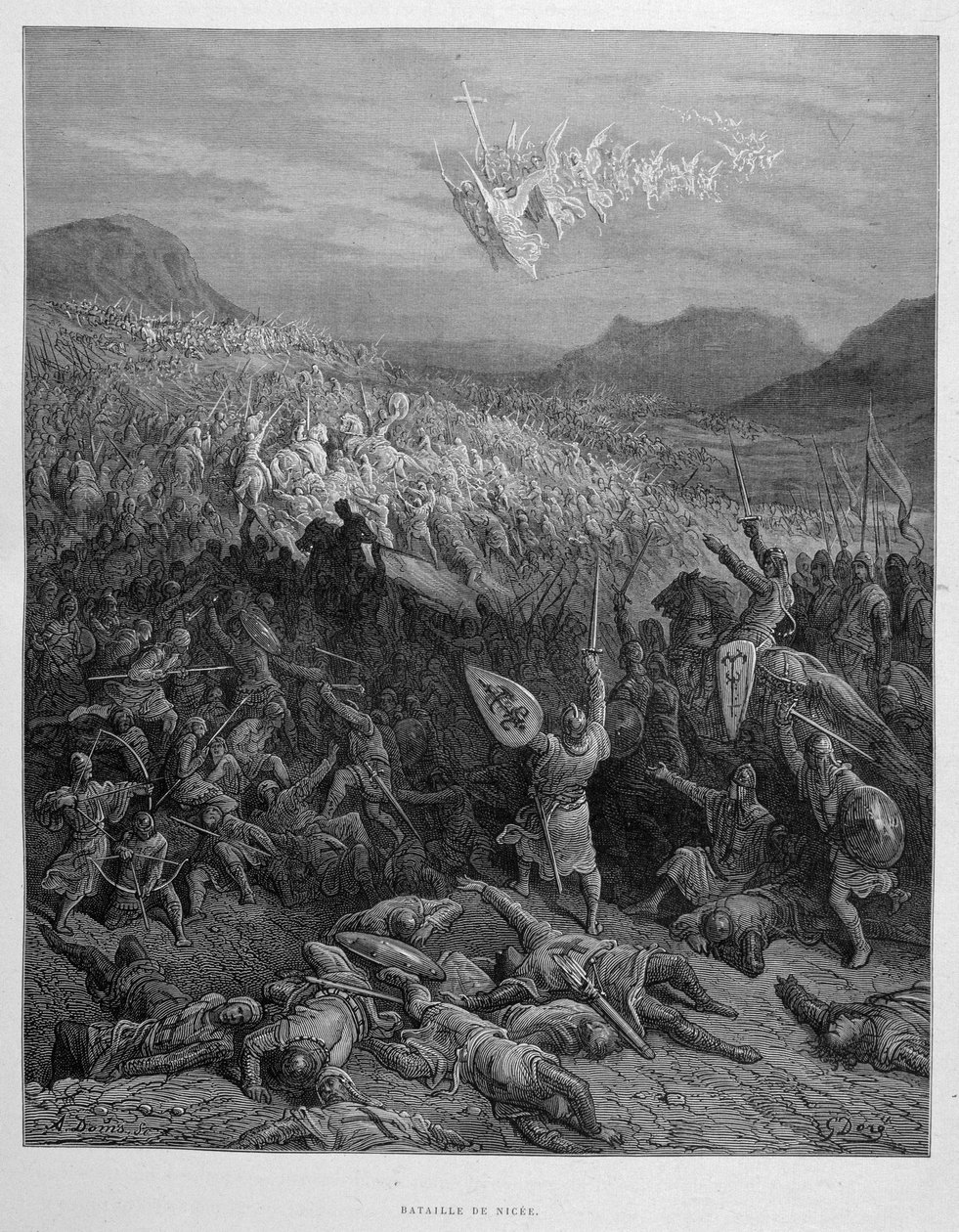 Slaget ved Nicea under det første korstoget av Gustave Doré av Gustave Dore