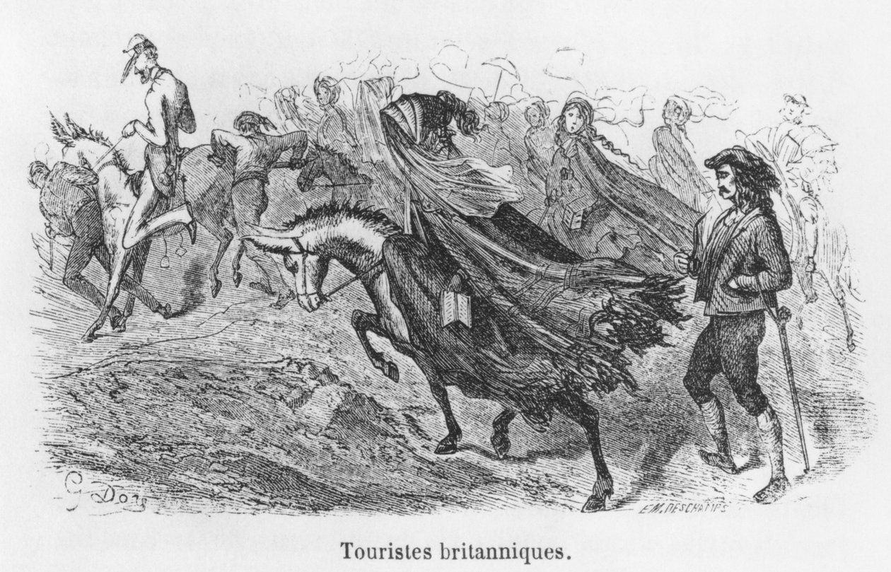 Britiske turister, illustrasjon fra 