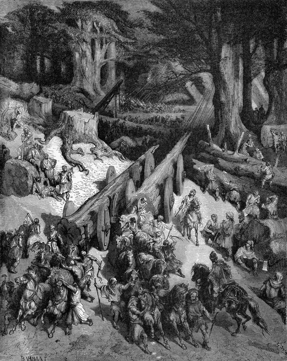 Bygging av Jerusalems tempel av Gustave Dore