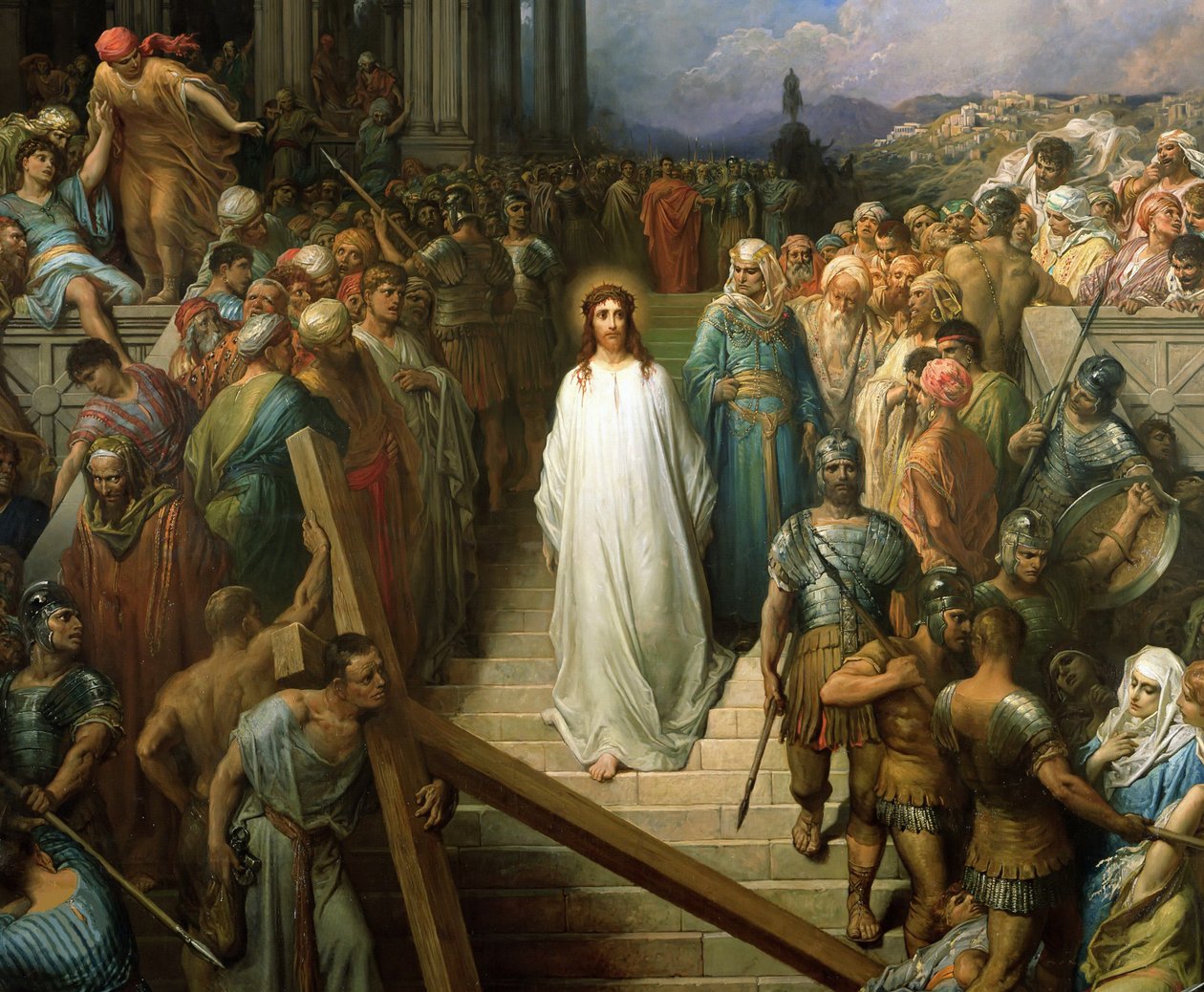 Christ Leaving the Praetorium Christ quittant le prétoire, mellom 1874 og 1880. av Gustave Dore