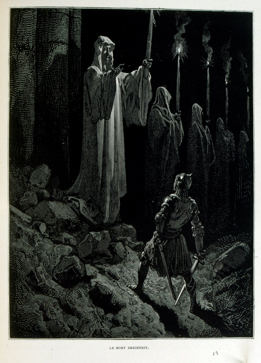 Croque-Mitaine; 1863 illustrasjon, av Gustave Dore (1832 – 1883); Fransk kunstner, grafiker, illustratør. Croque-Mitaine (The bogeyman) en ondsinnet karakter presentert for barn for å skremme dem og dermed gjøre dem klokere. av Gustave Dore