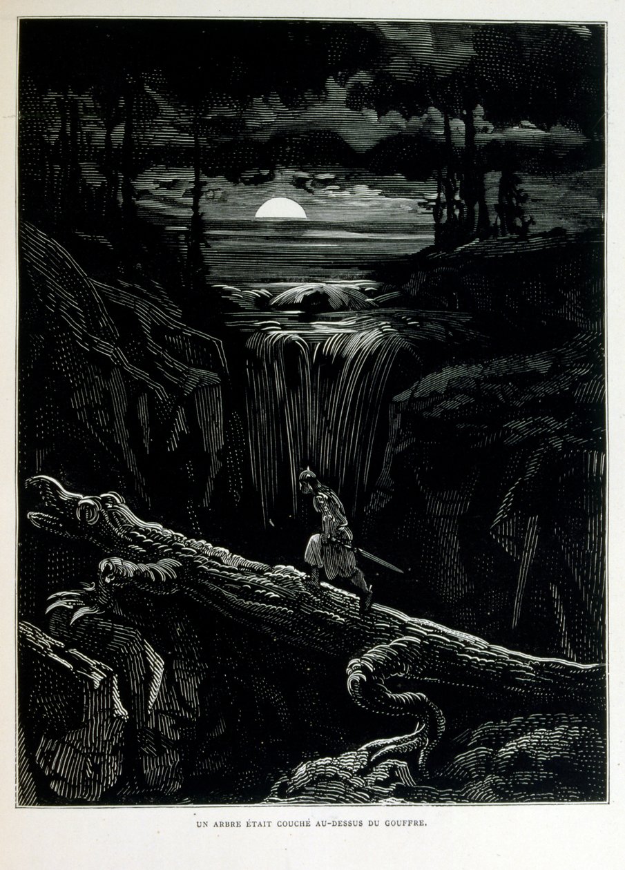 Croque-Mitaine; 1863 illustrasjon, av Gustave Dore (1832 – 1883); Fransk kunstner, grafiker, illustratør. Croque-Mitaine (The bogeyman) en ondsinnet karakter presentert for barn for å skremme dem og dermed gjøre dem klokere. av Gustave Dore