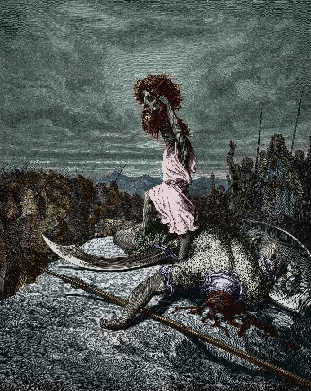 David holder Goliats hode, av Gustave Dore av Gustave Dore