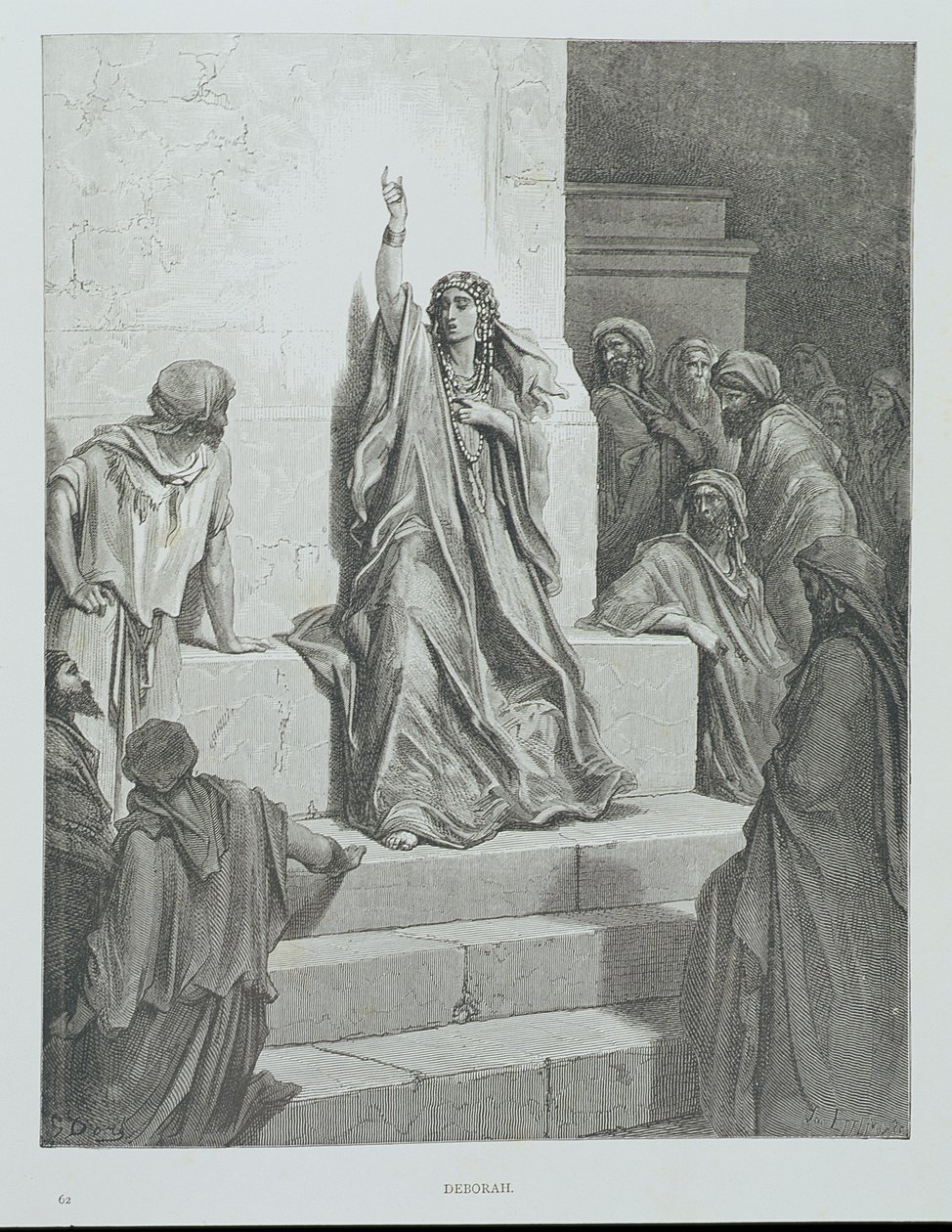 Deborah, gravert av Ettlin, ca. 1868 av Gustave Dore