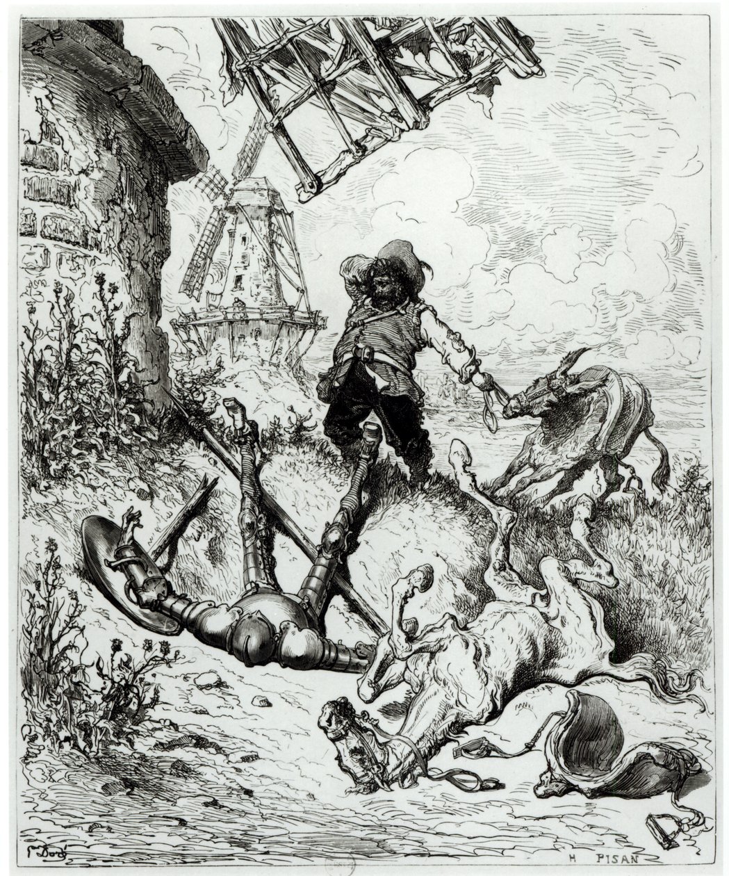 Don Quixote and the Windmills, fra 