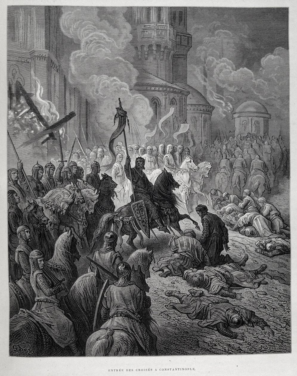 Korsfarernes inntog i Konstantinopel under det fjerde korstoget av Gustave Doré. av Gustave Dore