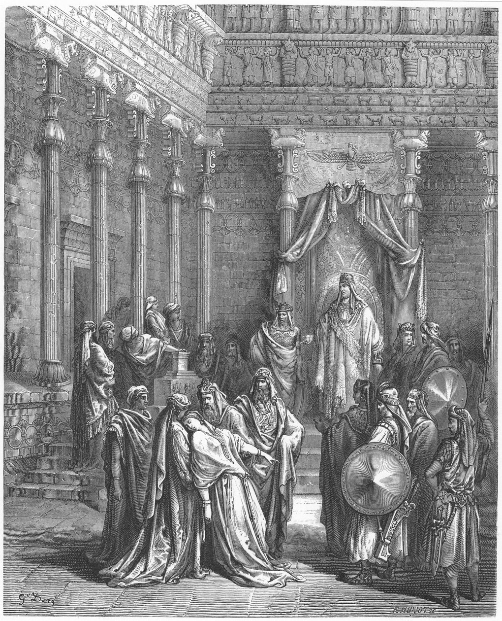Ester i nærvær av Ahasverus, av Gustave Dore