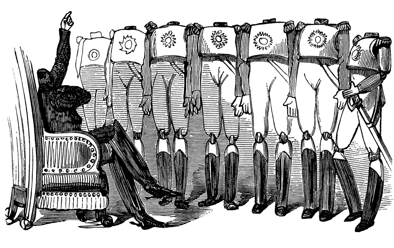 Det hellige Russlands historie. Nicholas I holder en tale for vaktene, 1854. av Gustave Dore