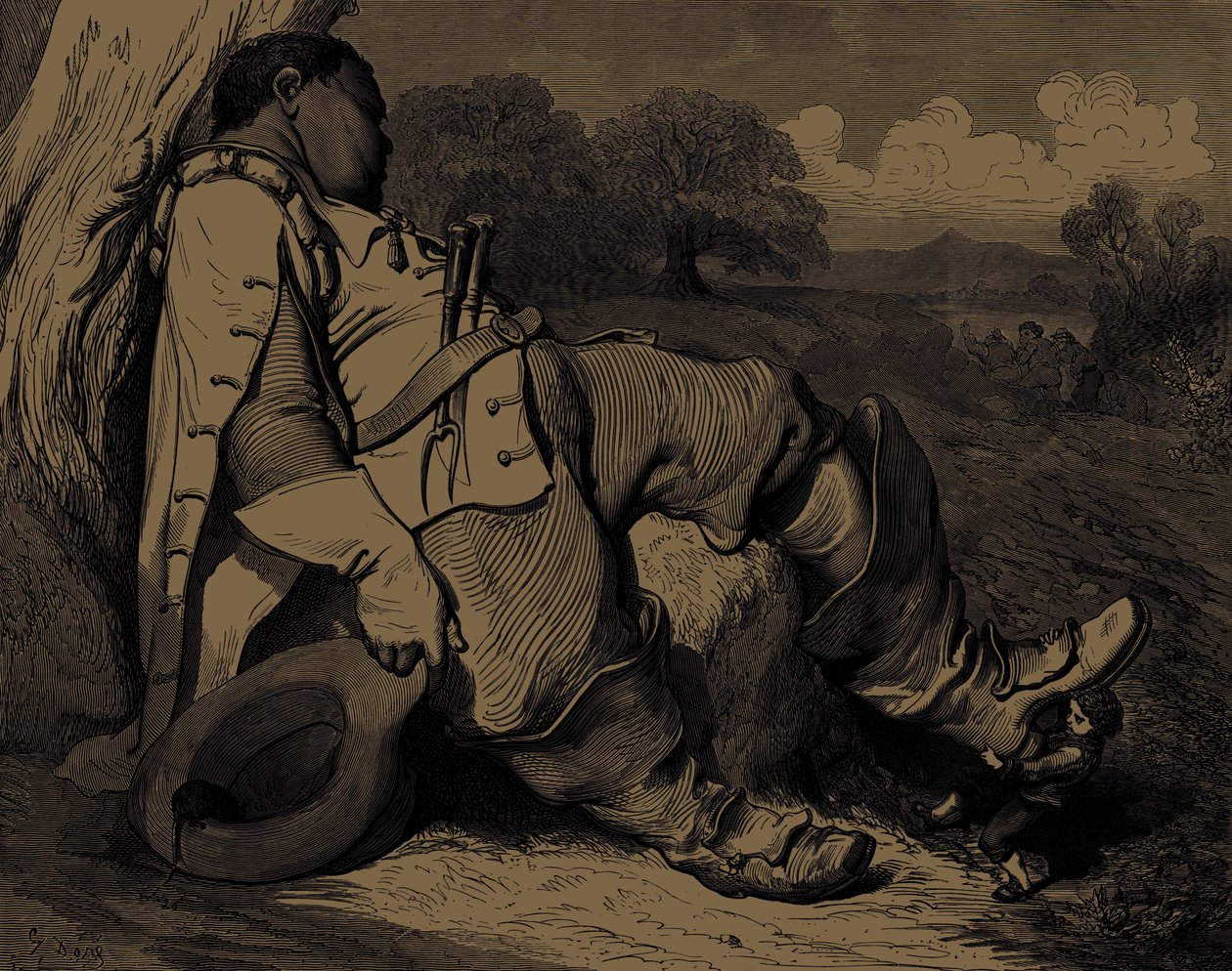 Hop på tommelen min, gravering av Gustave Doré. av Gustave Dore