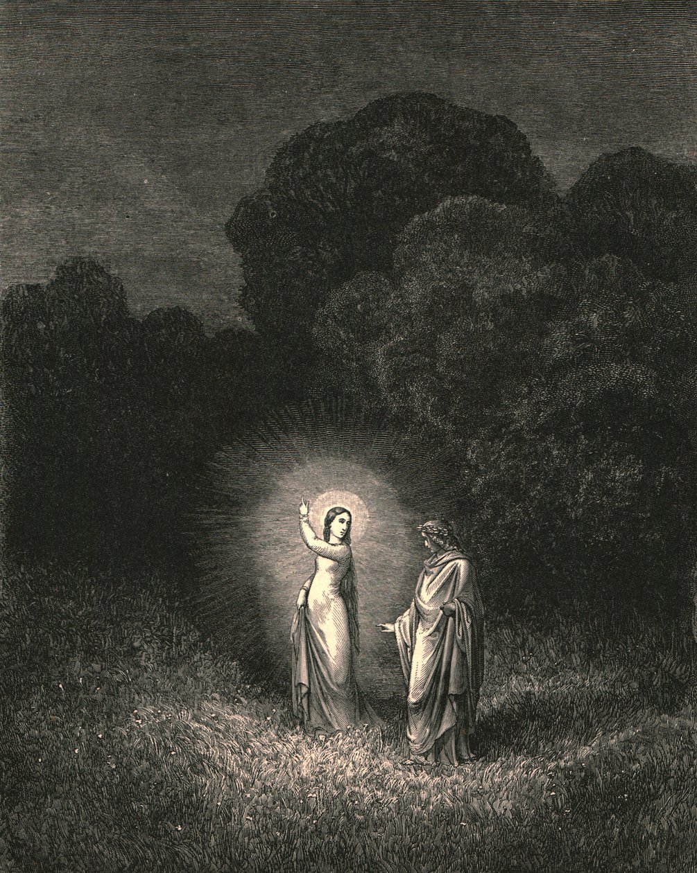 Jeg, som nå byr deg i dette ærend, er Beatrice, c1890. av Gustave Dore
