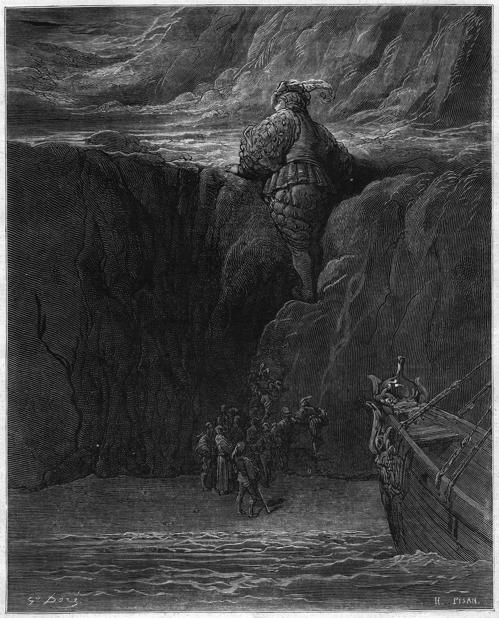 Illustrasjon av Gustave Dore (1832-1883) for "" Pantagruel"" av Francois Rabelais (1483-1553). år 1870. av Gustave Dore