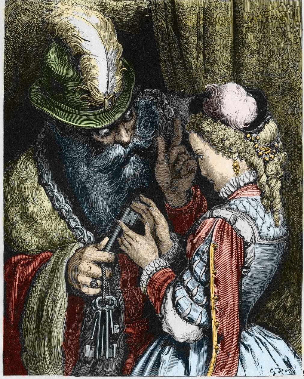 Illustrasjon for "" Bluebeard"" av Gustave Dore