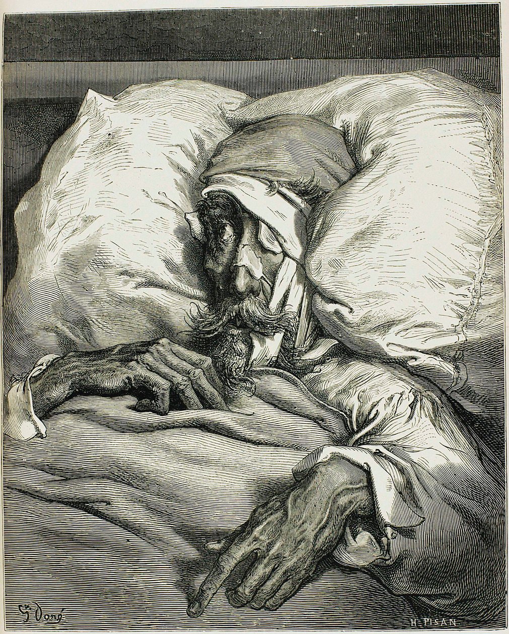 Illustrasjon fra romanen Don Quixote, av Miguel de Cervantes, 1863. av Gustave Dore