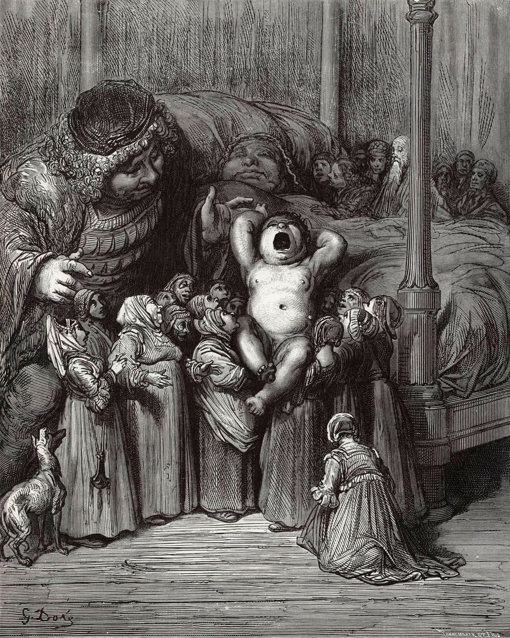 Illustrasjon til boken Gargantua and Pantagruel av Rabelais, 1854. av Gustave Dore
