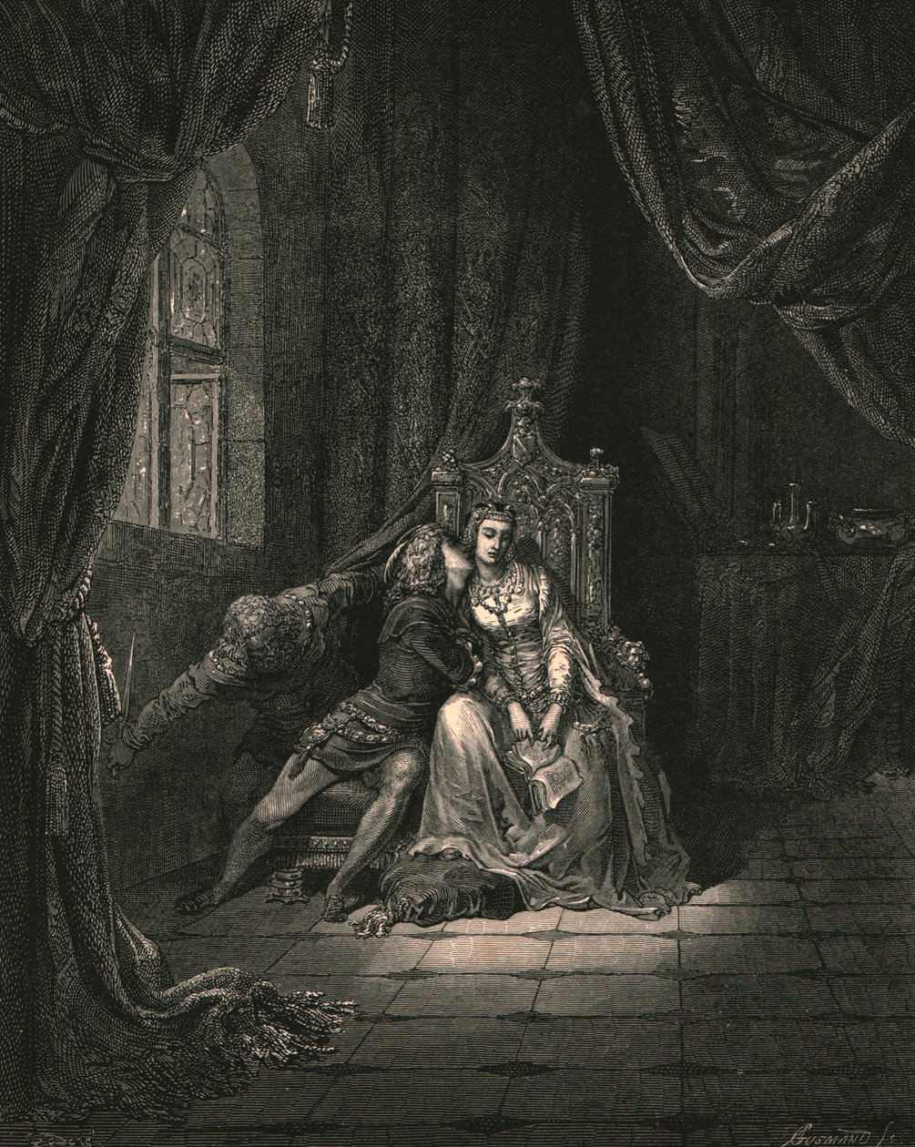 I bladene den dagen leser vi ikke mer, c1890. av Gustave Dore