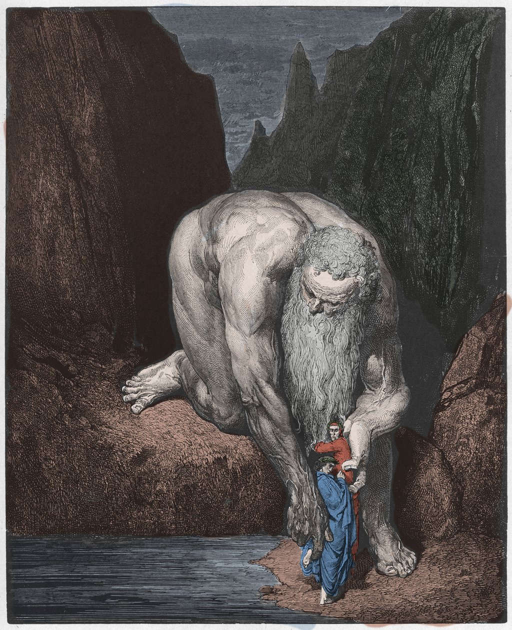 Inferno, Canto 31 : Kjempen Antaeus av Gustave Dore