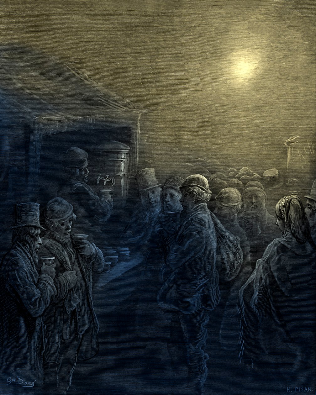 Inside the Docks av Gustave Doré av Gustave Dore