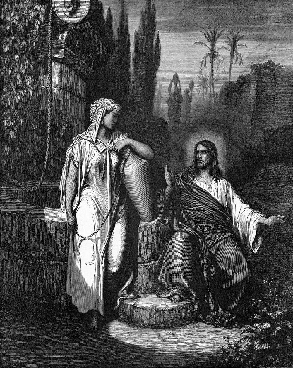 Jesus og kvinnen i Samaria av Gustave Dore