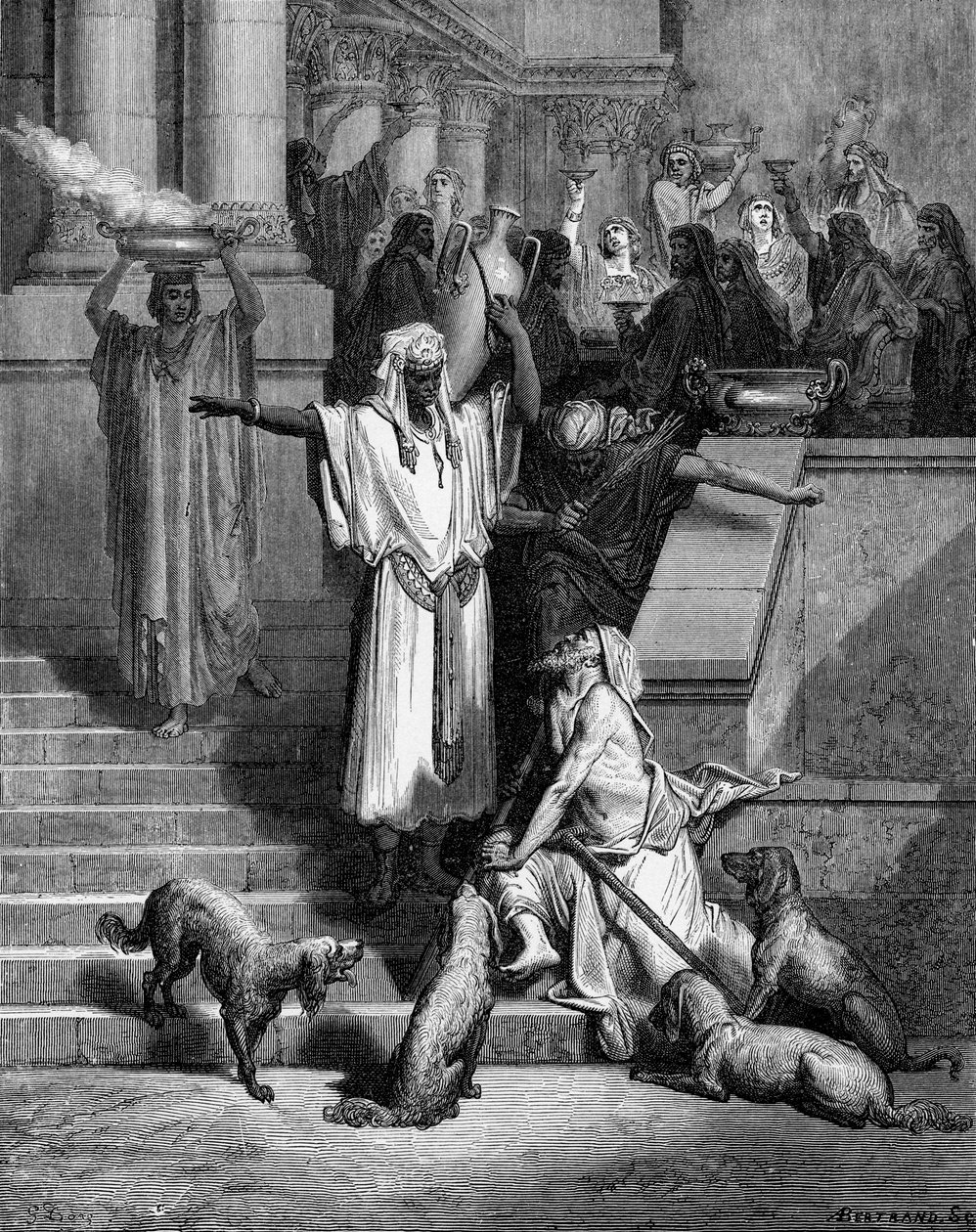 Lasarus og den rike mannen av Gustave Dore