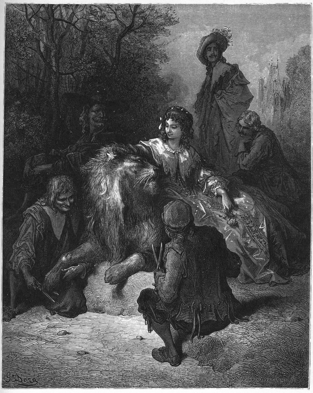 The Lion in love - the Lion in Love - av Gustave Dore