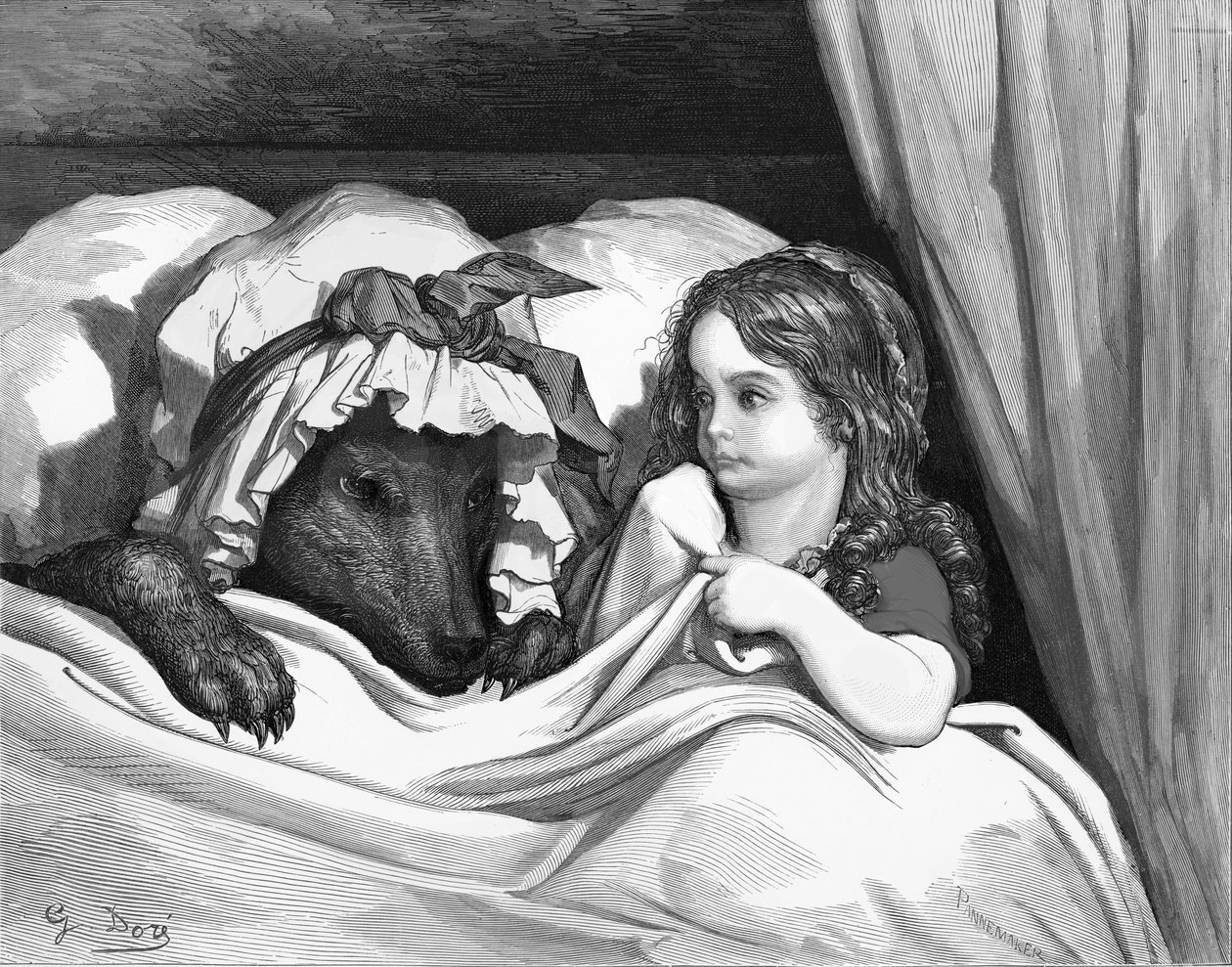 Rødhette, gravering av Gustave Doré. av Gustave Dore