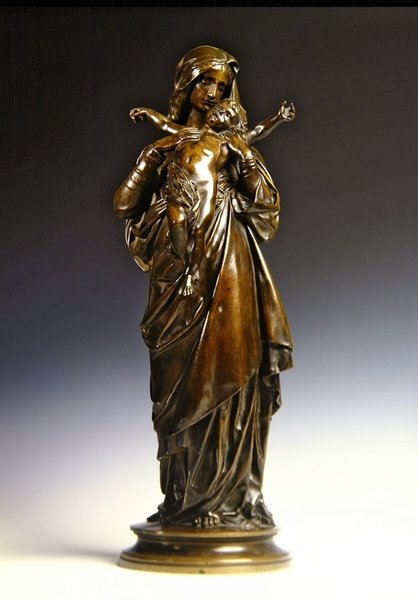 Madonna og barn (bronse) av Gustave Dore