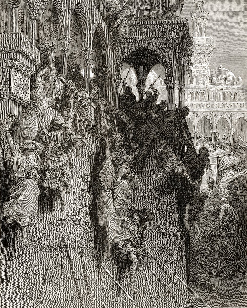Massakren i Antiokia, illustrasjon fra 