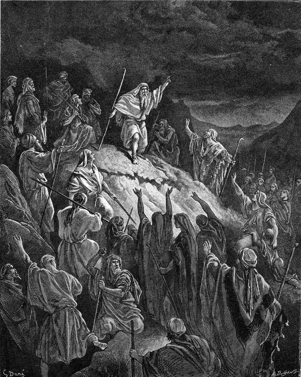 Mattathias appellerer til de jødiske flyktningene - Bibelen av Gustave Dore