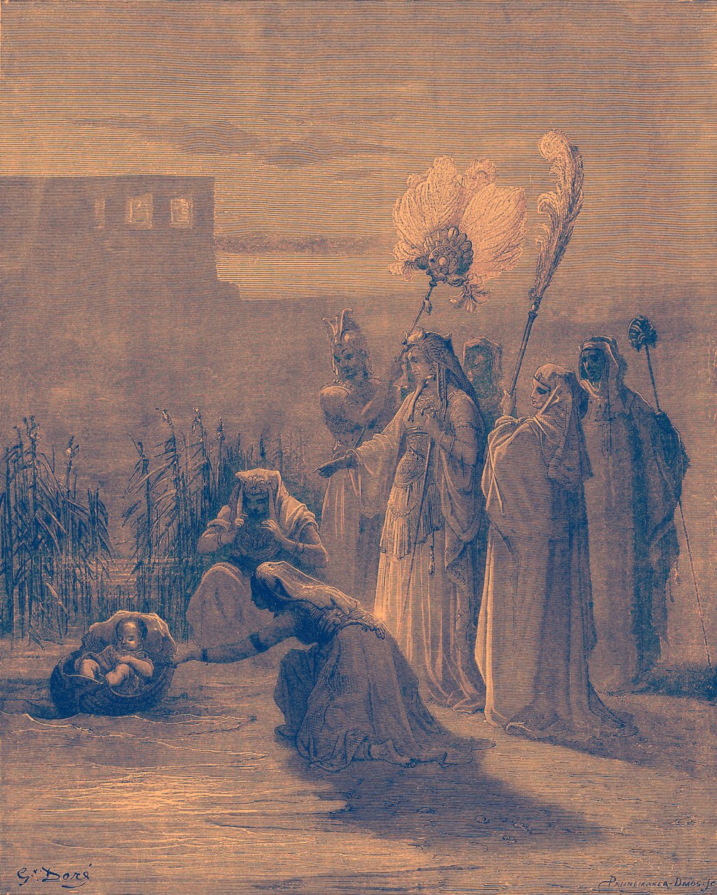 Moses i buskene av Gustave Dore
