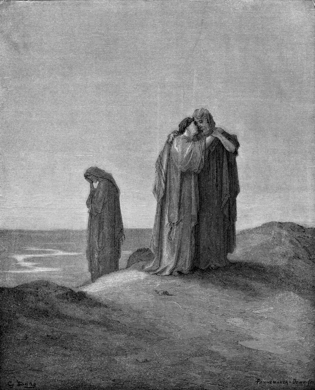 Noomi og svigerdøtrene hennes av Gustave Dore