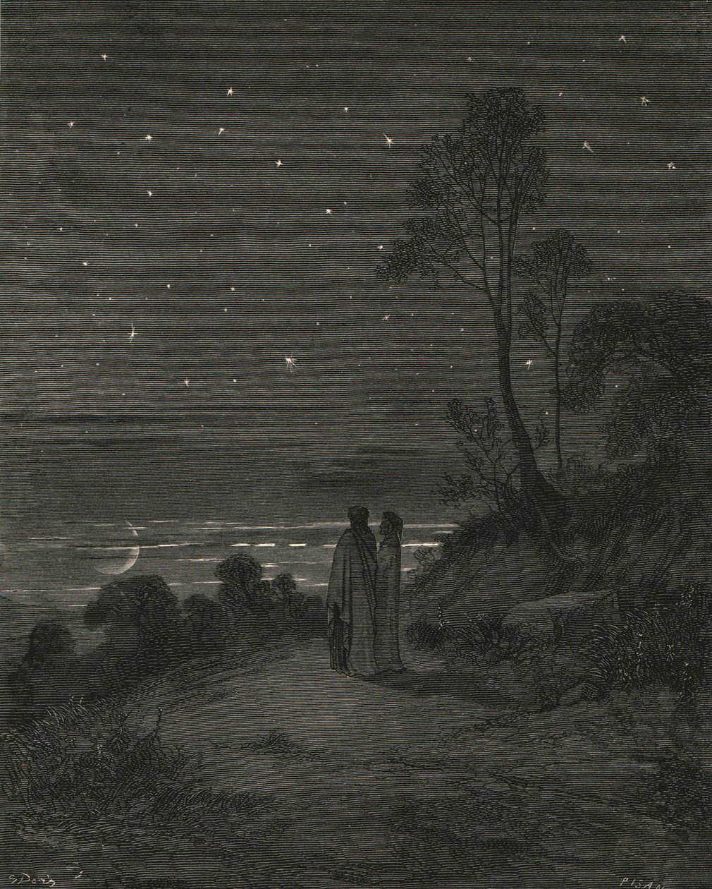 Nå var dagen på vei, c1890. av Gustave Dore