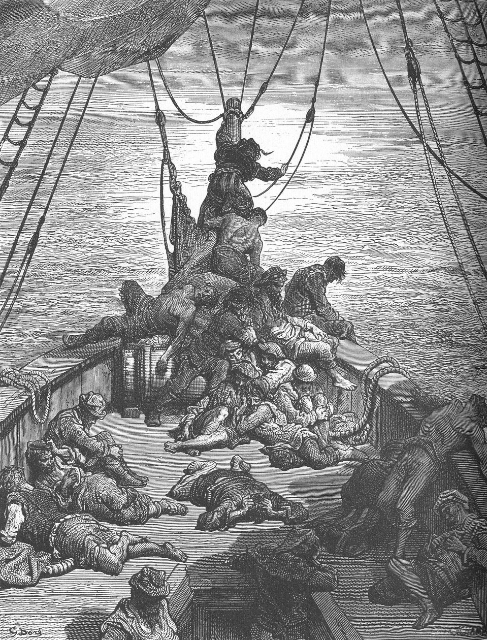 En av Gustave Dorés illustrasjoner for The Ancient Mariner, c1870s, c1950. av Gustave Dore
