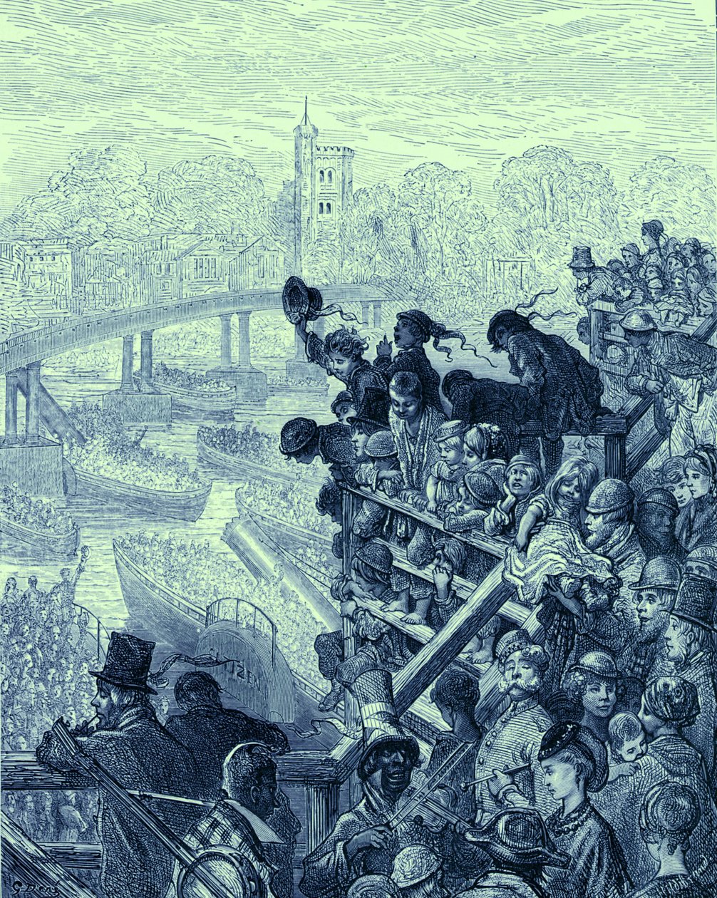 Oxford og Cambridge båt av Gustave Dore
