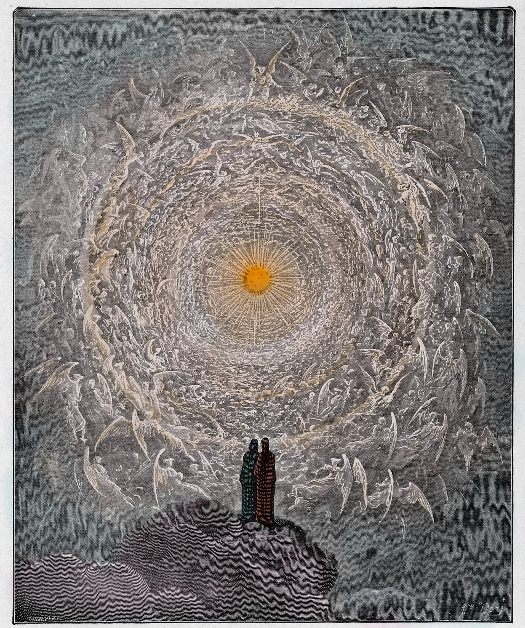 Paradiso, Canto 31 : Den hellige skaren danner en rose i empyrene av Gustave Dore