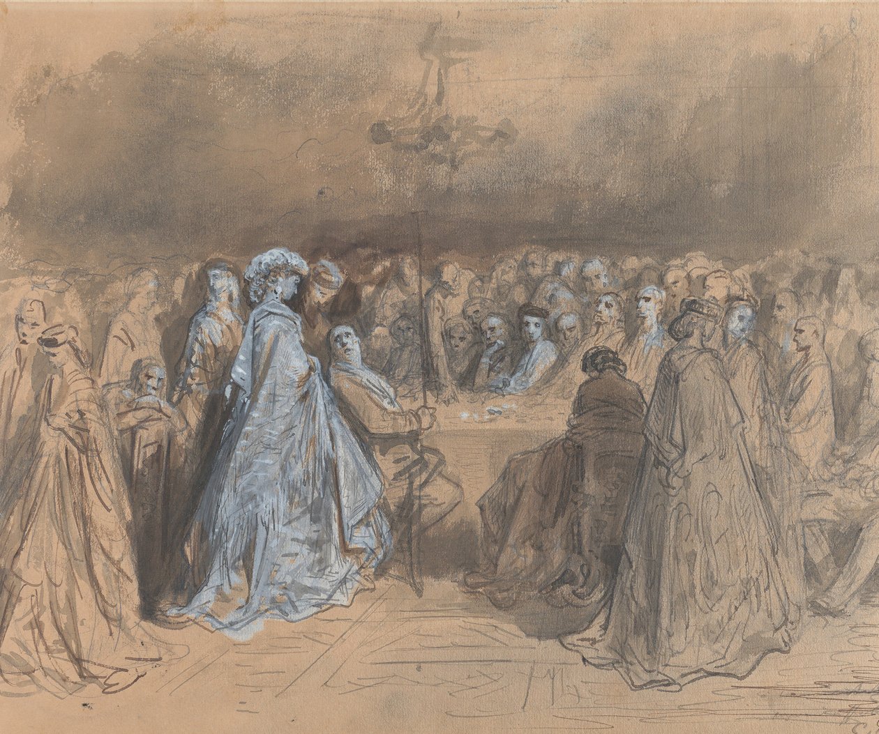 Pauline Viardot Gambling i Baden-Baden, 1862. av Gustave Dore
