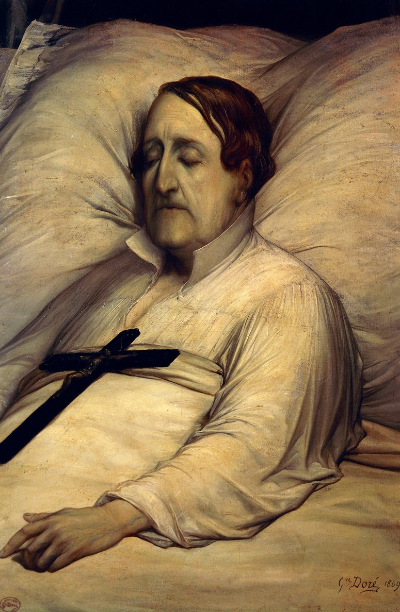 Portrett av Gioachino Rossini på dødsleiet (Pesaro av Gustave Dore
