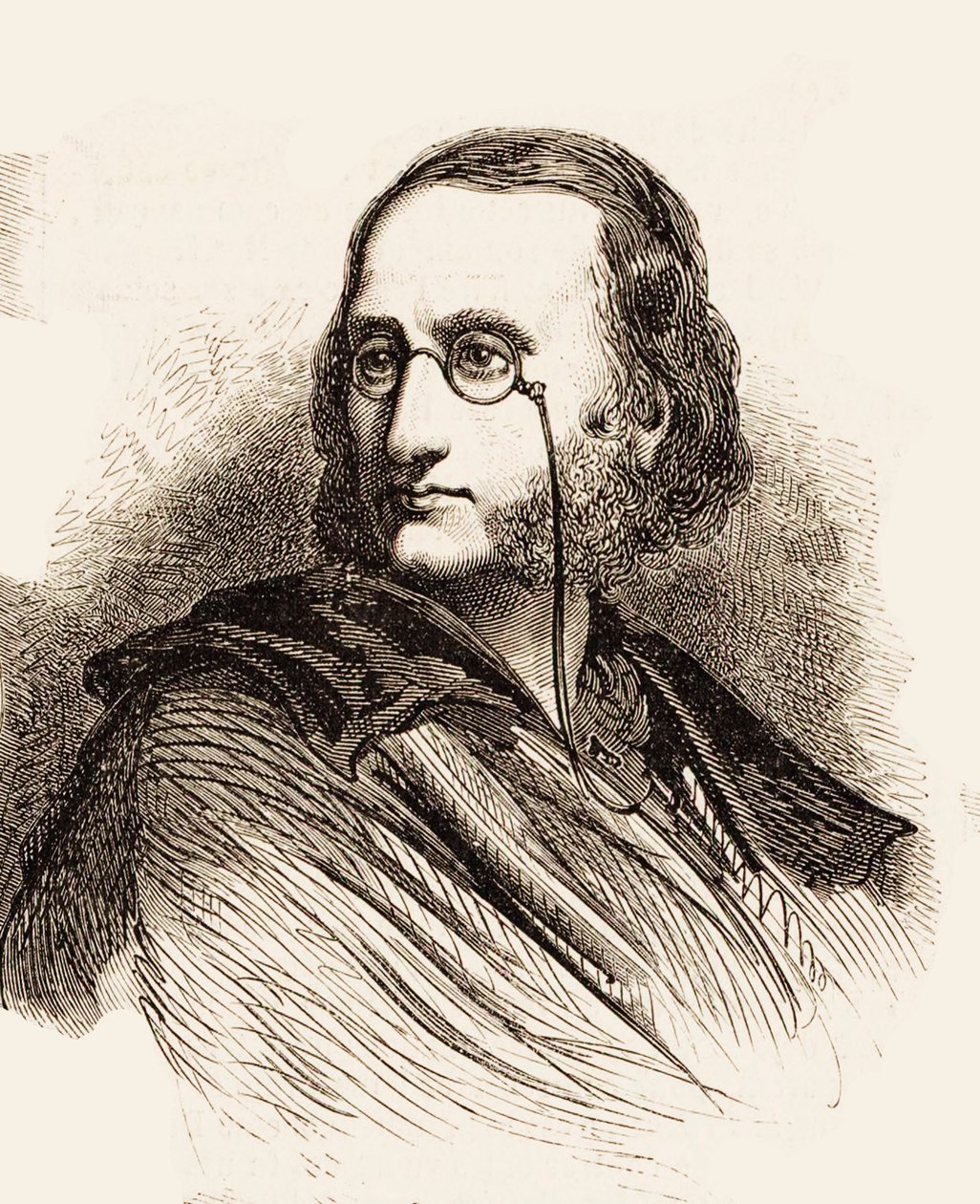 Portrett av Jacques Offenbach 1819-1880, 1860. av Gustave Dore