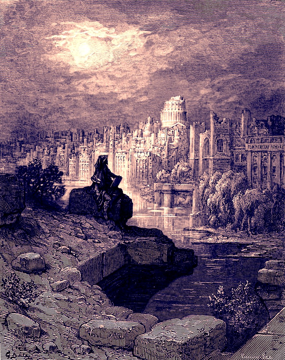 Refuge - Søker om adgang av Gustave Doré av Gustave Dore