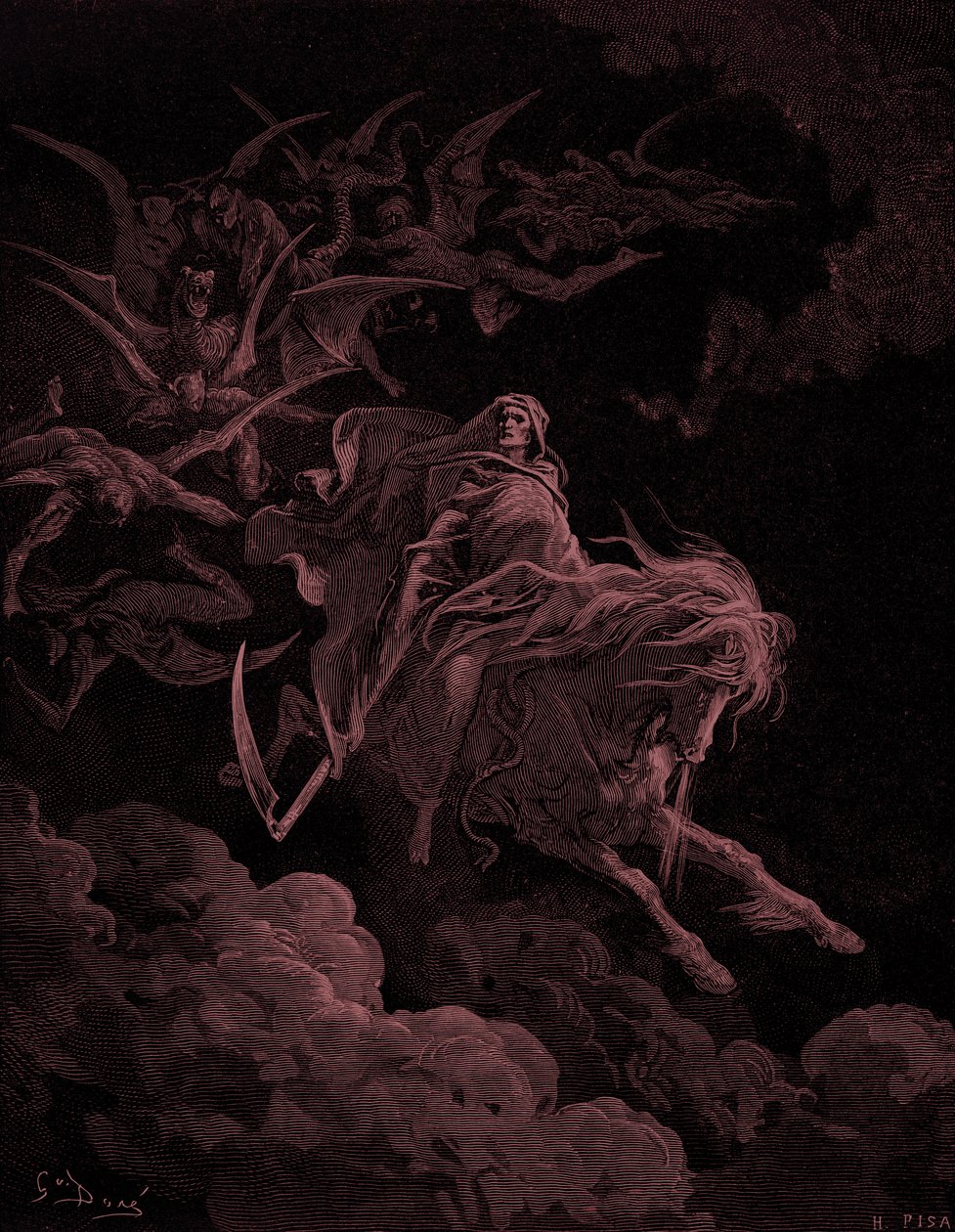 Åpenbaring: Vision of Death, av Gustave Doré. - Bibelen av Gustave Dore