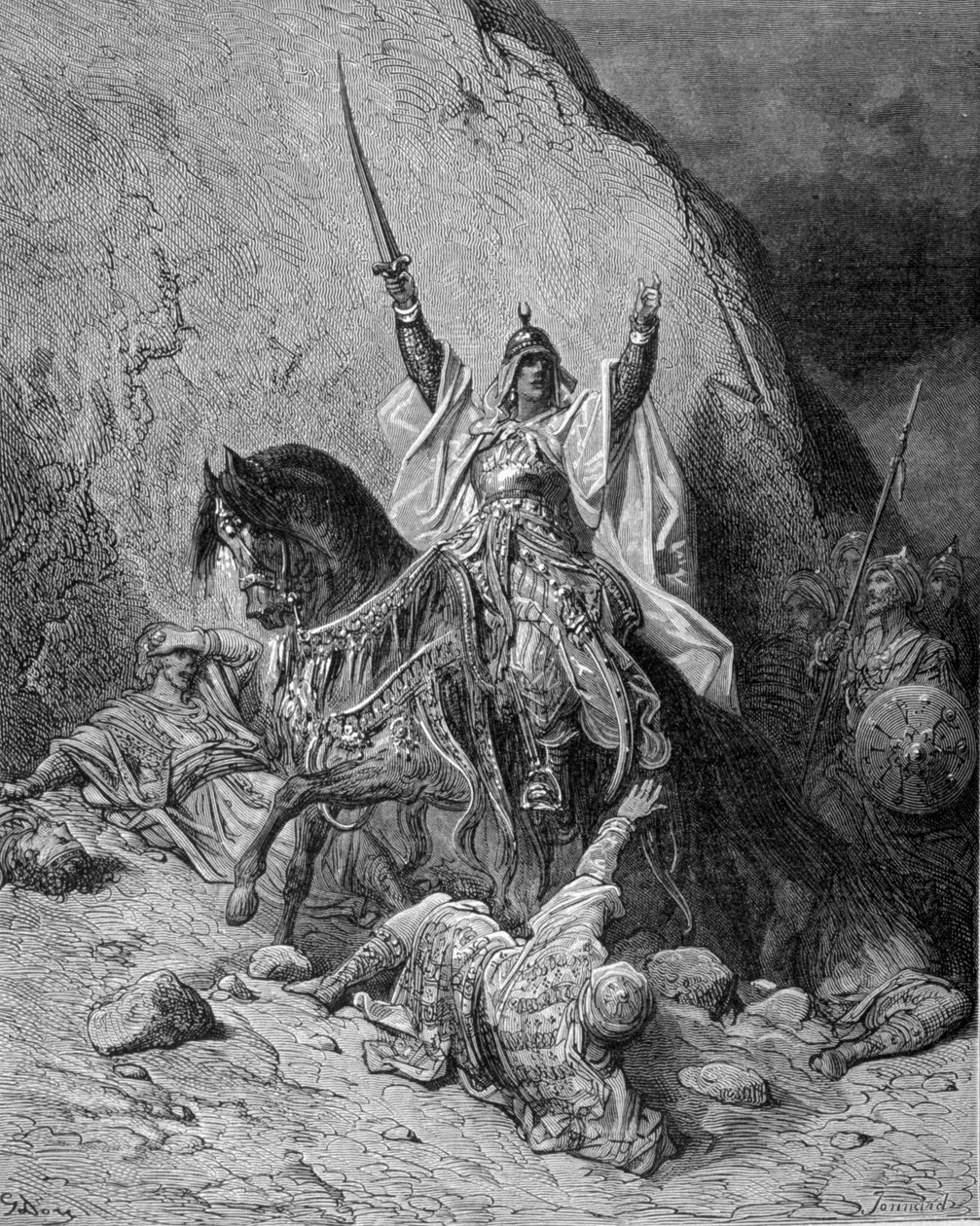 Saladin (1138-1193) (Salah al-Din Yusuf al-Ayyubi (al-Ayyubi). Gravering av Gustave Doré. 1800-tallet. av Gustave Dore