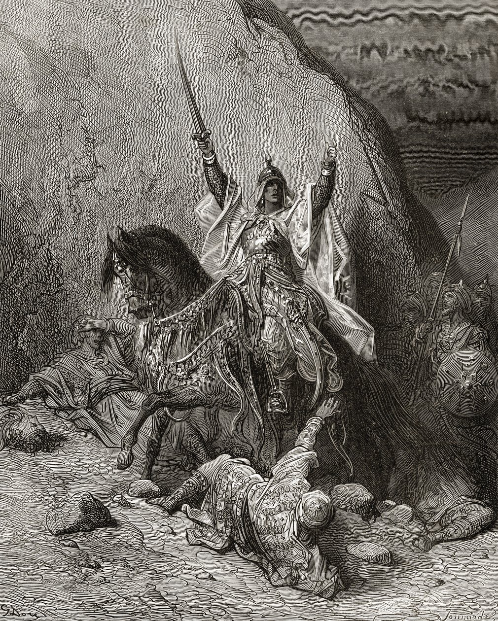 Saladin Yusuf (d.1173) Sultan under andre korstog, illustrasjon fra 