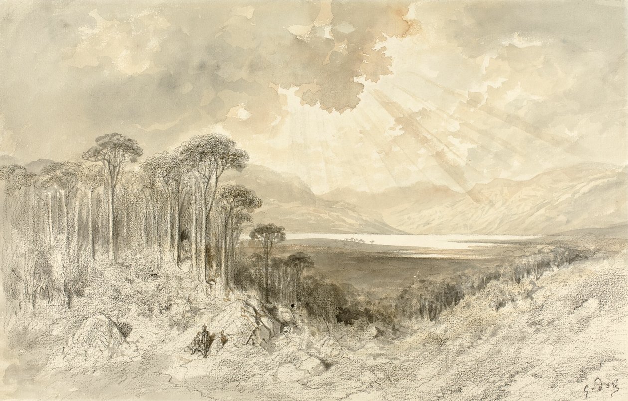 Skotsk landskap av Gustave Dore