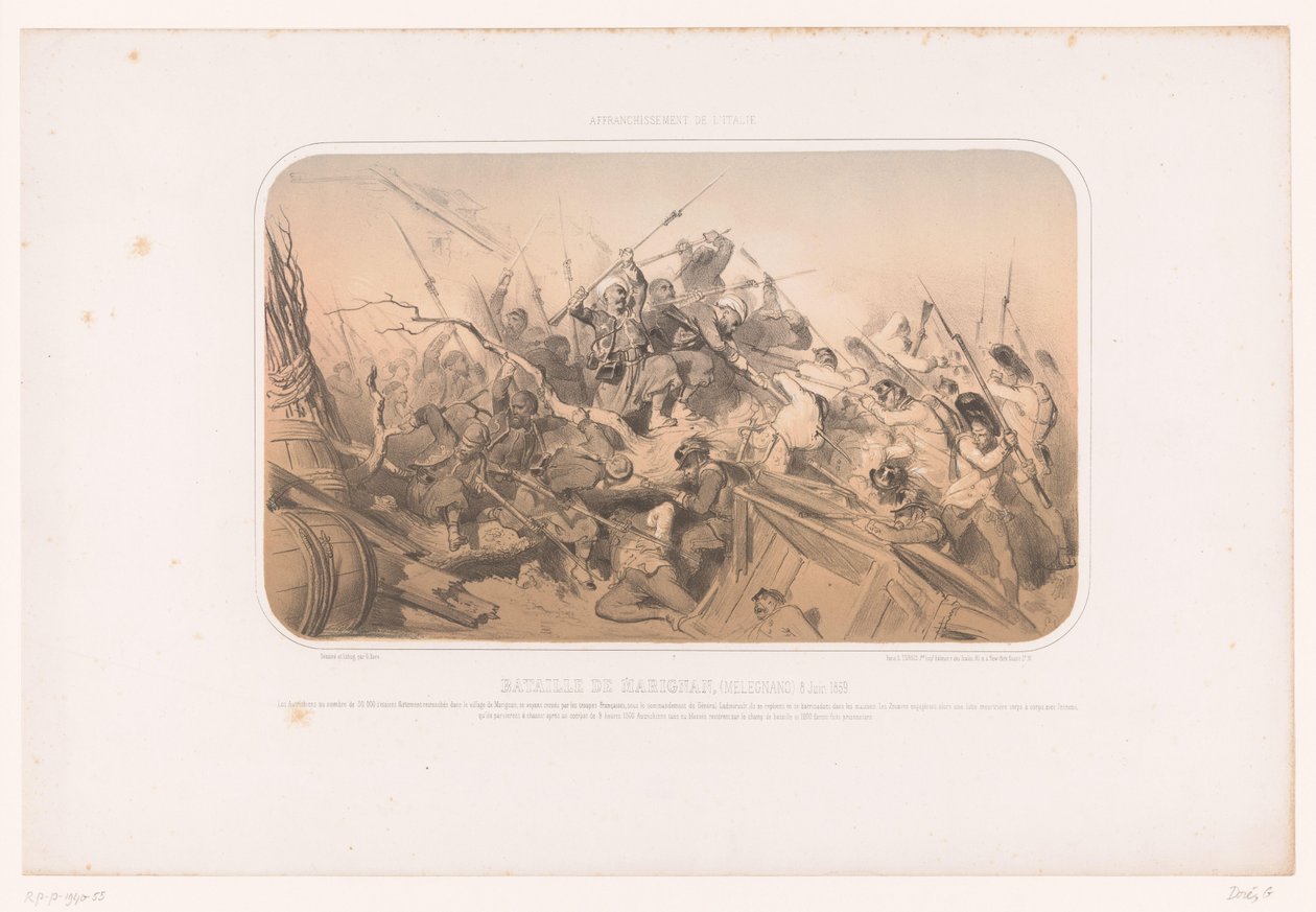 Slaget ved Melegnano Bataille de Marignan (Melegnano), 8. juni 1859 (tittel på objekt) Italiensk kampanje (serietittel) Afranchissement de l