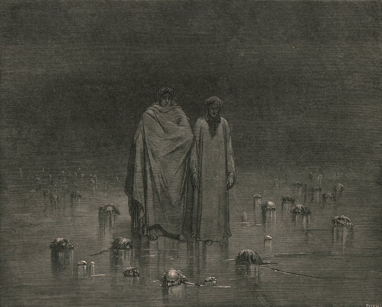 Pass godt på, dine såler tråkker ikke på hodet til dine fattige brødre, ca 1890. av Gustave Dore
