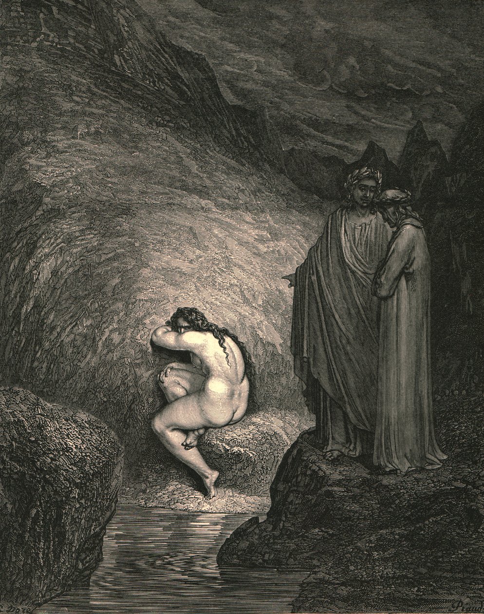 Det er den eldgamle sjelen til elendige Myrrha, c1890. av Gustave Dore