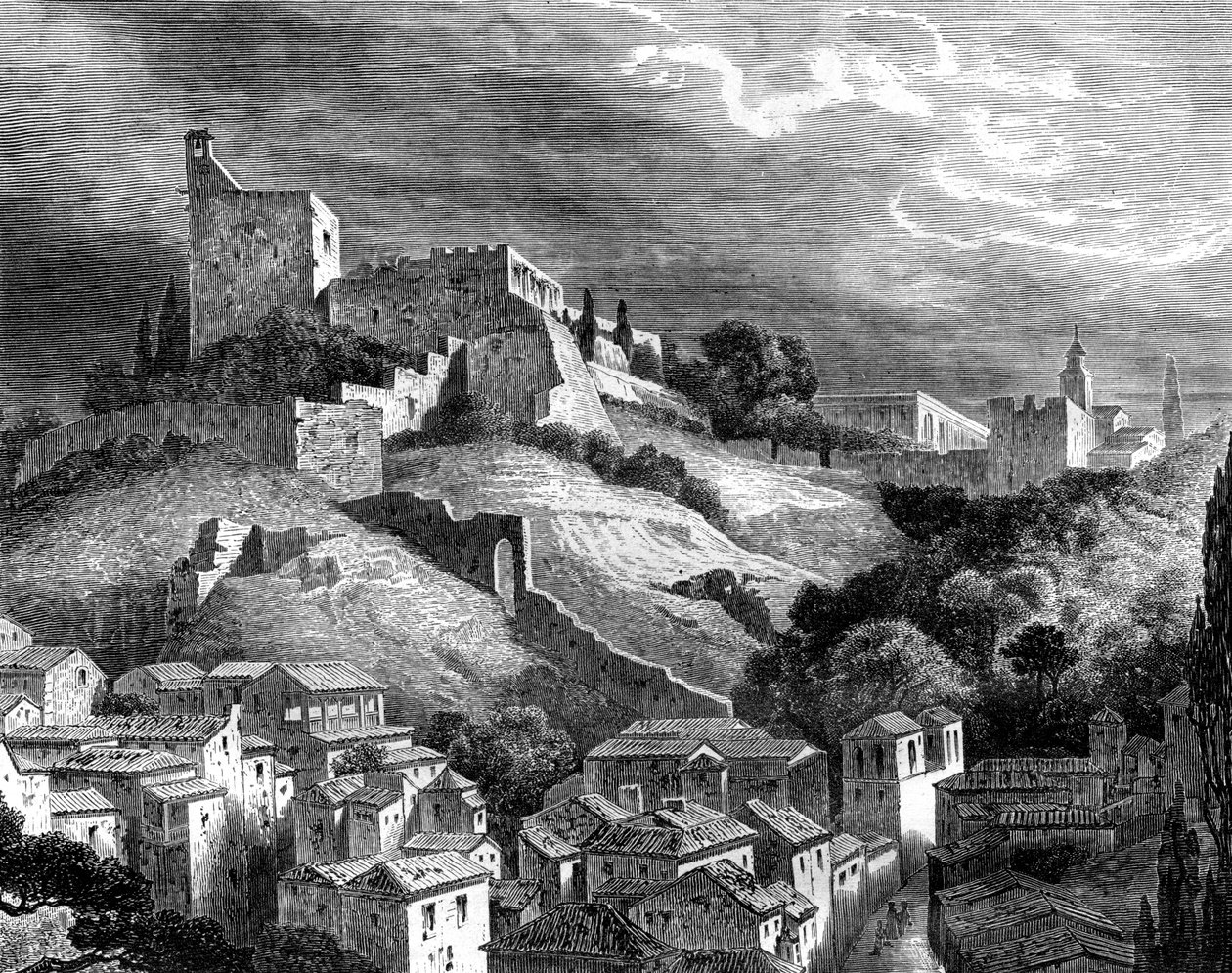 Alhambra, Granada, Sør-Spania, 1800-tallet av Gustave Dore