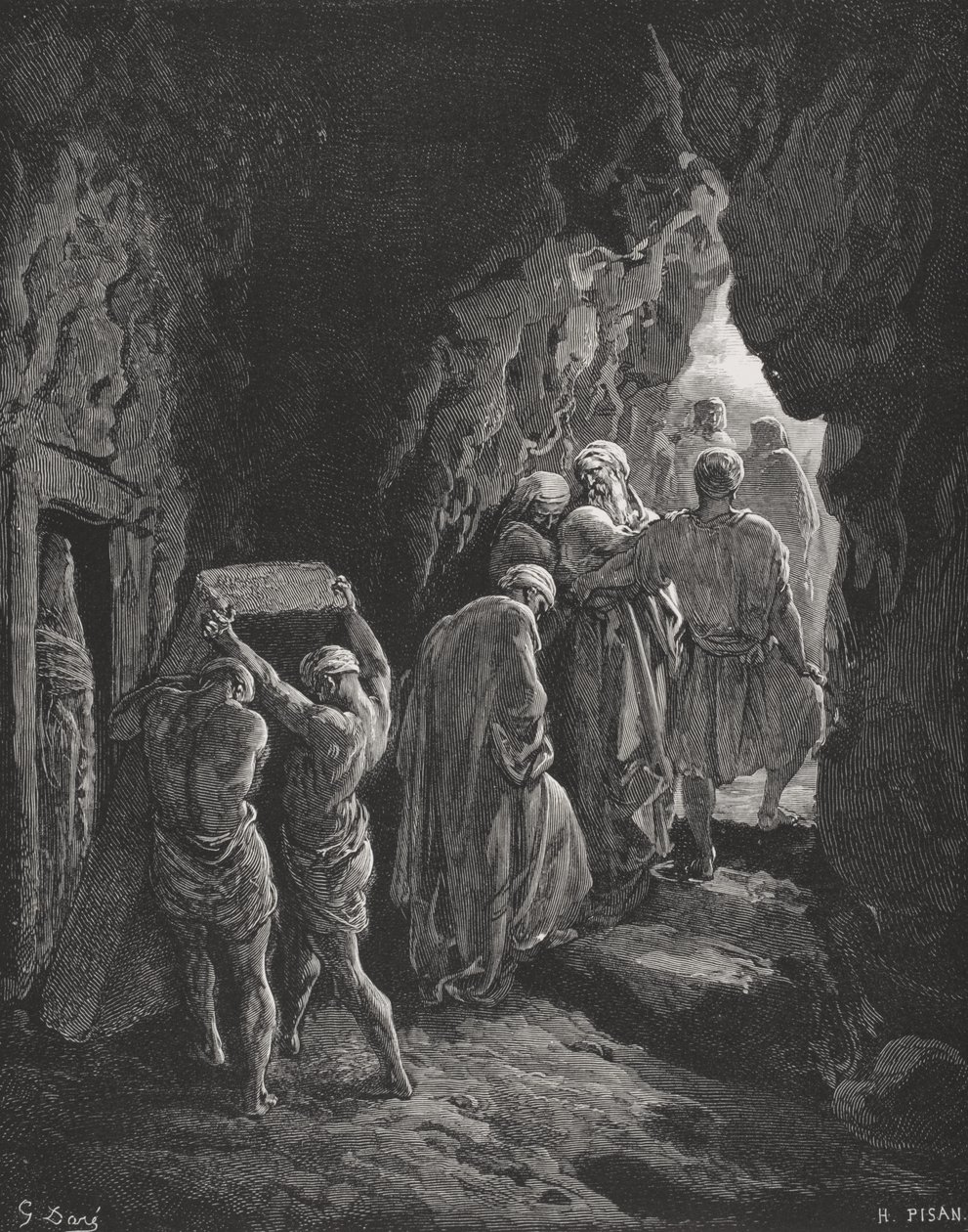 The Burial of Sarah, illustrasjon fra Dores 